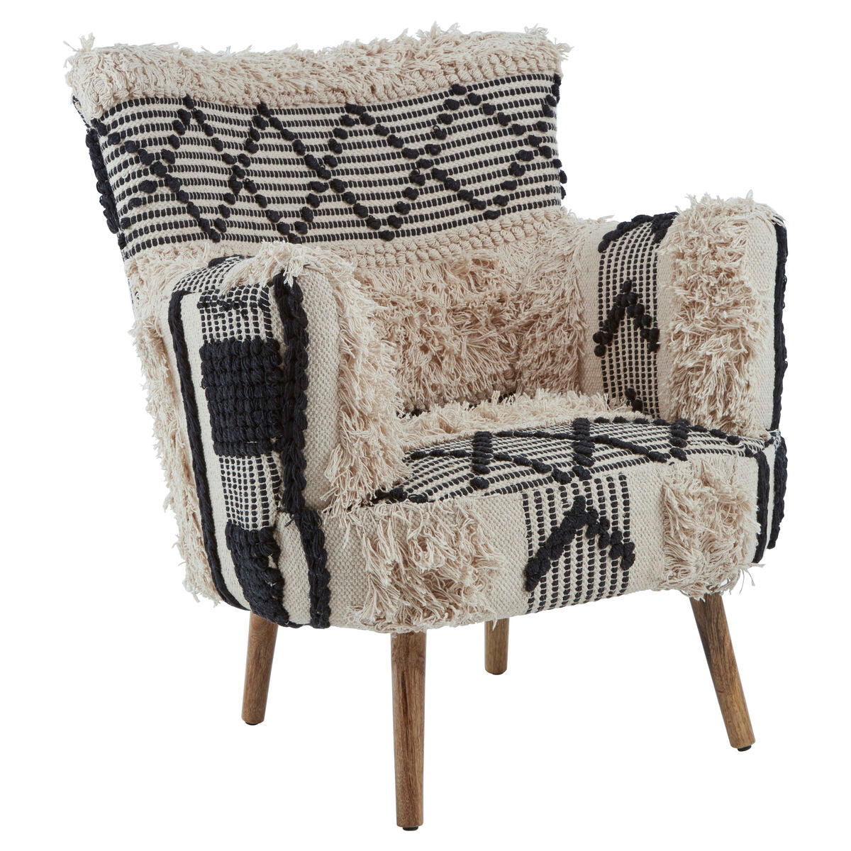 Orsina Cefena Berber Style Armchair – Textured Boho Accent Chair
