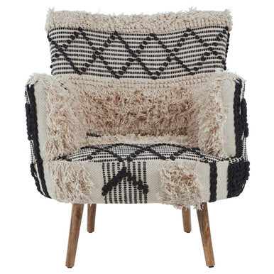 Orsina Cefena Berber Style Armchair – Textured Boho Accent Chair
