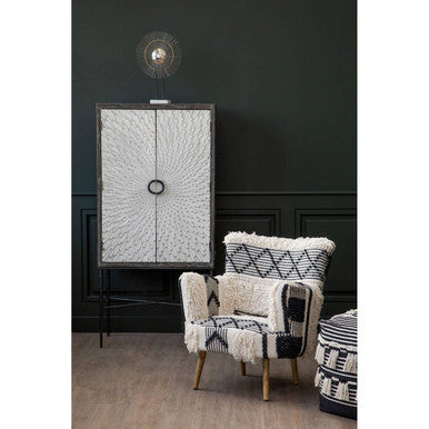 Orsina Cefena Berber Style Armchair – Textured Boho Accent Chair