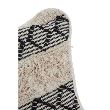 Orsina Cefena Butterfly Chair – Black and White Geometric Faux Fur