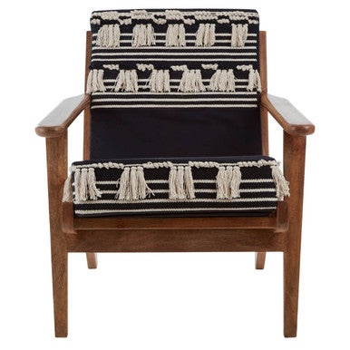 Orsina Cefena Textured Lounge Chair – Woven Boho Accent Armchair