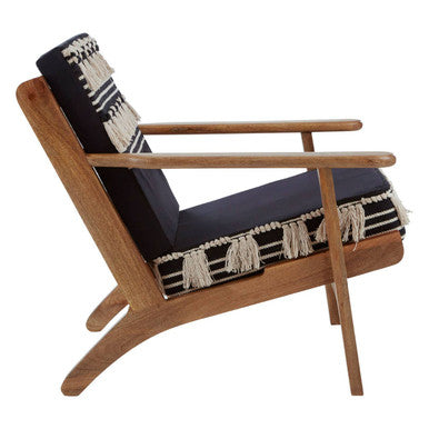 Orsina Cefena Textured Lounge Chair – Woven Boho Accent Armchair