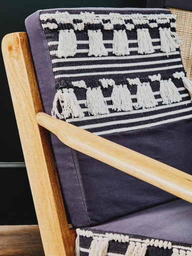 Orsina Cefena Textured Lounge Chair – Woven Boho Accent Armchair