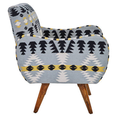Orsina Cefena Kilim Style Armchair – Geometric Patterned Accent Chair
