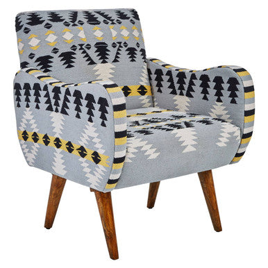Orsina Cefena Kilim Style Armchair – Geometric Patterned Accent Chair