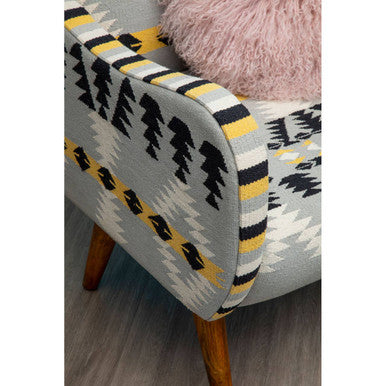 Orsina Cefena Kilim Style Armchair – Geometric Patterned Accent Chair