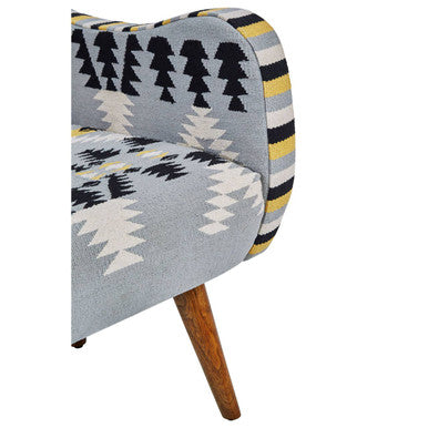 Orsina Cefena Kilim Style Armchair – Geometric Patterned Accent Chair