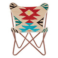 Orsina Cefena Multicolour Butterfly Chair – Kilim Cotton & Iron