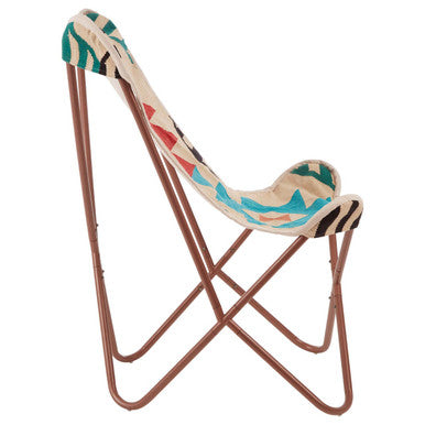 Orsina Cefena Multicolour Butterfly Chair – Kilim Cotton & Iron