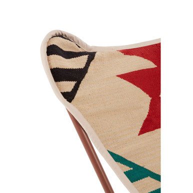Orsina Cefena Multicolour Butterfly Chair – Kilim Cotton & Iron
