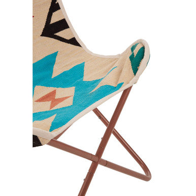 Orsina Cefena Multicolour Butterfly Chair – Kilim Cotton & Iron