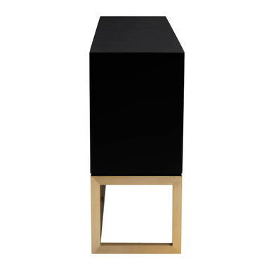 Orsina Dumas Modern Sideboard – Black and White 4-Door Storage Cabinet