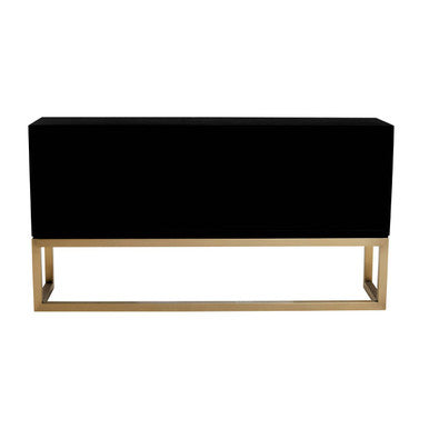 Orsina Dumas Modern Sideboard – Black and White 4-Door Storage Cabinet