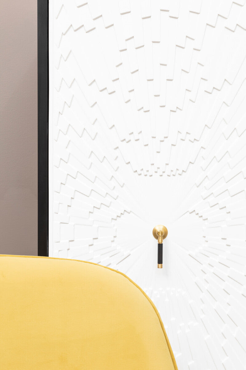 Orsina Dumas Two Door Accent Cabinet | Black & White with Gold Base