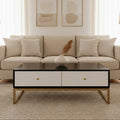 Orsina Dumas Coffee Table – 4 Drawer Monochrome & Gold Metallic