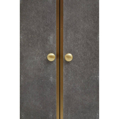 Orsina Deskey Shagreen Effect Cabinet | Grey & Champagne Sideboard