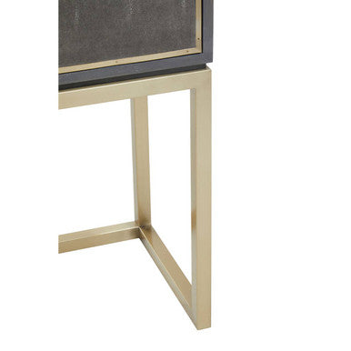 Orsina Deskey Shagreen Effect Cabinet | Grey & Champagne Sideboard