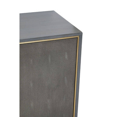 Orsina Deskey Grey Shagreen Sideboard – 3 Drawer Storage Cabinet