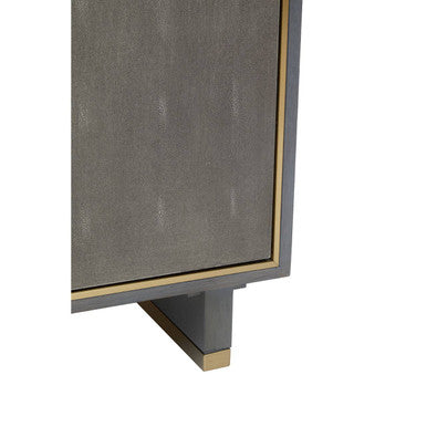 Orsina Deskey Grey Shagreen Sideboard – 3 Drawer Storage Cabinet