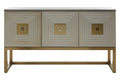 Orsina Duvali Art Deco Sideboard – Champagne Silver & Ash Grey Buffet