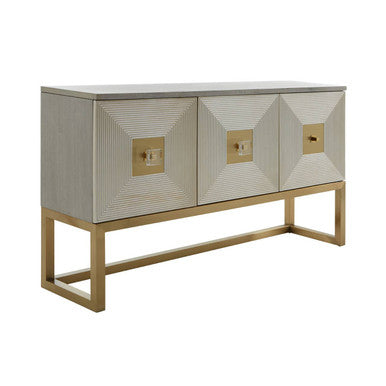 Orsina Duvali Art Deco Sideboard – Champagne Silver & Ash Grey Buffet