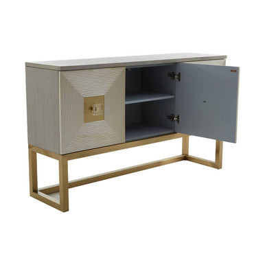 Orsina Duvali Art Deco Sideboard – Champagne Silver & Ash Grey Buffet