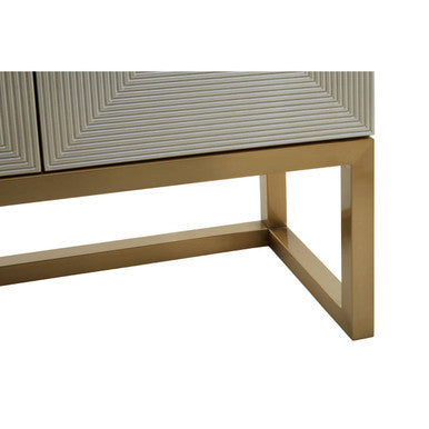 Orsina Duvali Art Deco Sideboard – Champagne Silver & Ash Grey Buffet