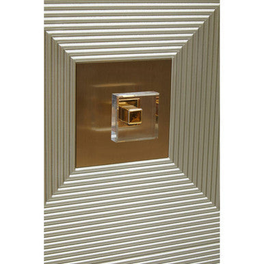 Orsina Duvali Two Door Cabinet – 3D Facade Storage Buffet in Ash Grey