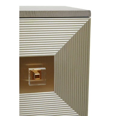 Orsina Duvali Two Door Cabinet – 3D Facade Storage Buffet in Ash Grey
