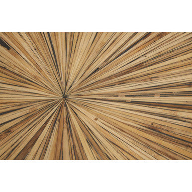Orsina Gabelle Bamboo Console Table – Ebony Sunburst Accent Table