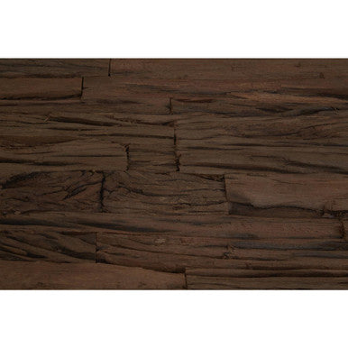 Orsina Kerala Square Reclaimed Wood and Glass Coffee Table – Silver Base