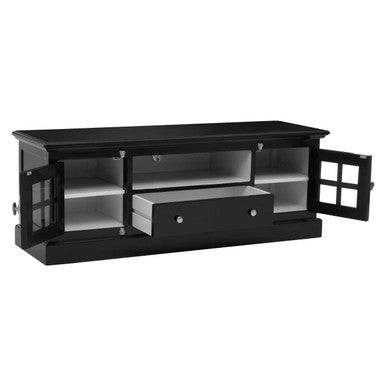 Orsina Covent Black Mahogany Media Unit | Modern TV Stand Storage