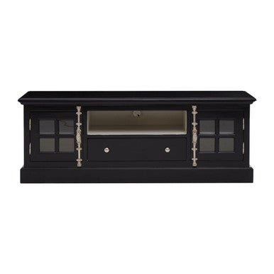 Orsina Covent Black Mahogany Media Unit | Modern TV Stand Storage