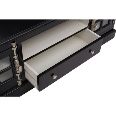 Orsina Covent Black Mahogany Media Unit | Modern TV Stand Storage