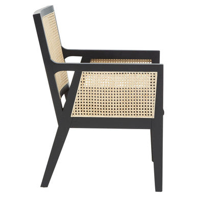 Orsina Corso Rattan Dining Chair | Black Birch Frame & Velvet Seat
