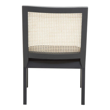 Orsina Corso Rattan Dining Chair | Black Birch Frame & Velvet Seat
