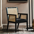 Orsina Corso Rattan Dining Chair | Black Birch Frame & Velvet Seat