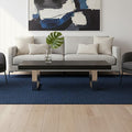 Orsina Ulmus Black Elm Wood Rectangular Coffee Table with Metal Legs