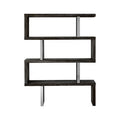 Orsina Ulmus 4-Tier Industrial Bookshelf | Black Elm Wood & Metal