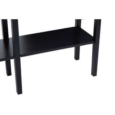 Orsina Corso Black Console Table with 2 Rattan Drawers and Shelf