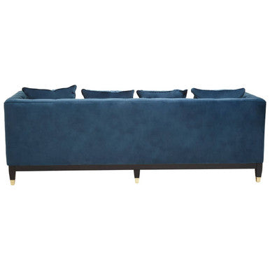 Orsina Sefira 3 Seater Navy Fabric Sofa – Tufted Modern Couch