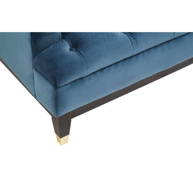 Orsina Sefira 3 Seater Navy Fabric Sofa – Tufted Modern Couch