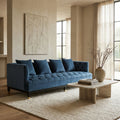 Orsina Sefira 3 Seater Navy Fabric Sofa – Tufted Modern Couch