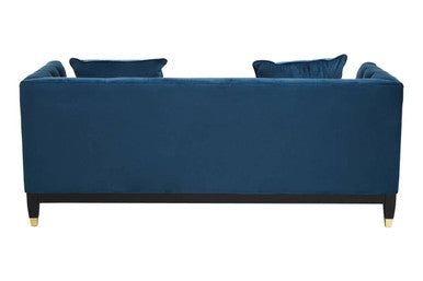 Orsina Sefira 2 Seater Navy Fabric Sofa | Tufted Modern Loveseat