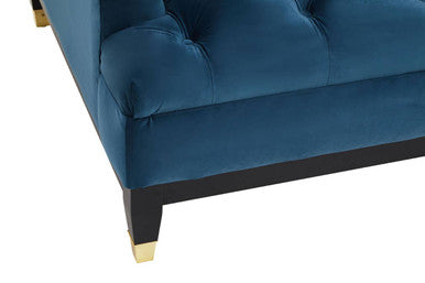 Orsina Sefira 2 Seater Navy Fabric Sofa | Tufted Modern Loveseat
