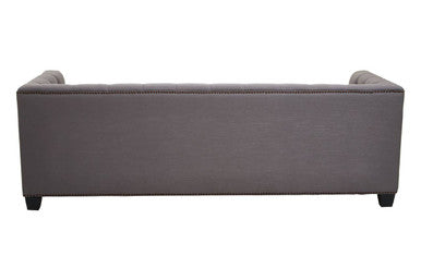 Orsina Surina 3 Seater Grey Fabric Sofa | Tufted Modern Classic Lounge