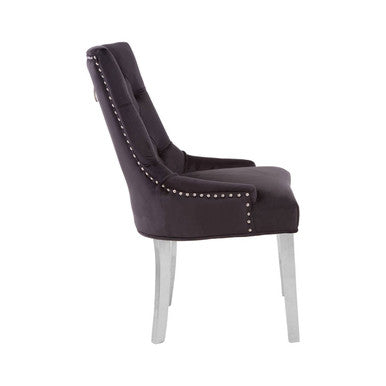 Orsina Richmond Black Velvet Dining Chair | Tufted Luxury Seating
