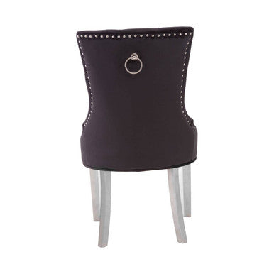Orsina Richmond Black Velvet Dining Chair | Tufted Luxury Seating