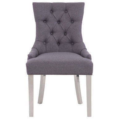 Orsina Richmond Grey Dining Chair | Tufted Upholstered Seating