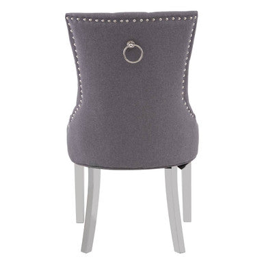 Orsina Richmond Grey Dining Chair | Tufted Upholstered Seating